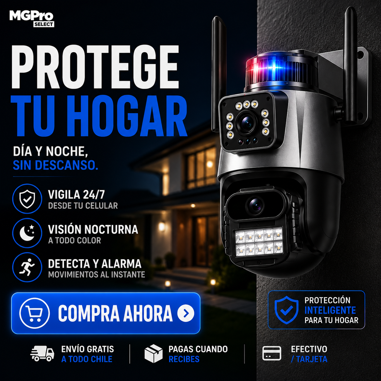 Camaras Vigilancia Exterior Doble Lente