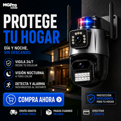 Camaras Vigilancia Exterior Doble Lente