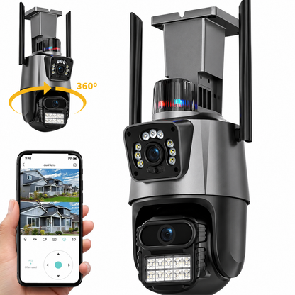 Camaras Vigilancia Exterior Doble Lente