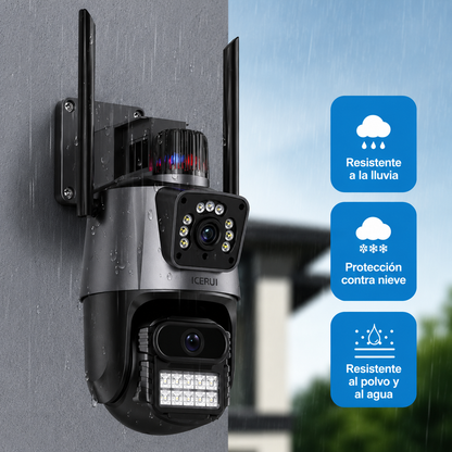 Camaras Vigilancia Exterior Doble Lente