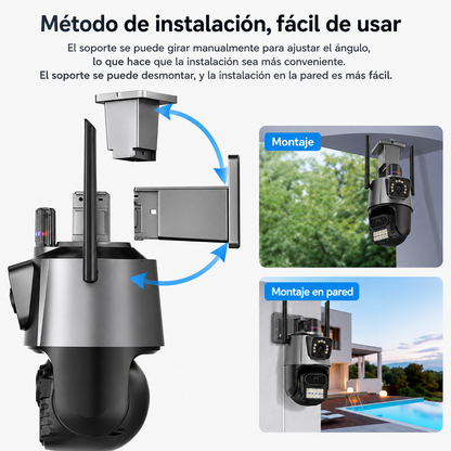 Camaras Vigilancia Exterior Doble Lente