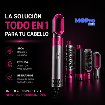 Cepillo Multiuso Rizador Secador 5 En 1