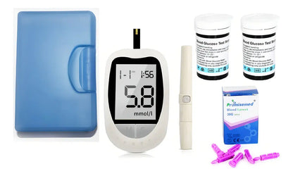 Glucometro Digital Medidor De Glucosa 50 Tiras y 50 lancetas