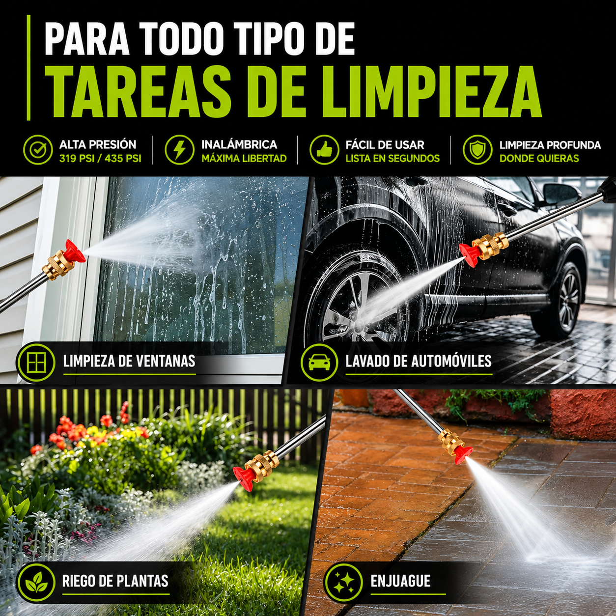 Hidrolavadora Portátil 2 Baterias