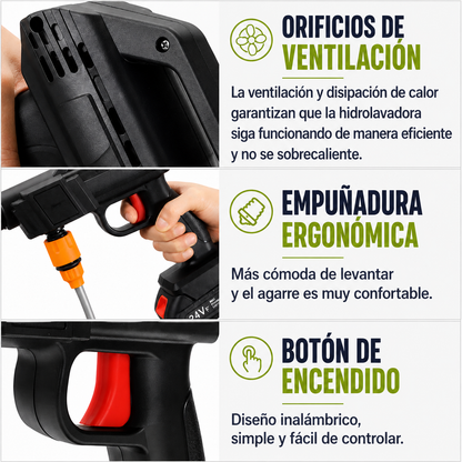 Hidrolavadora Portátil 2 Baterias