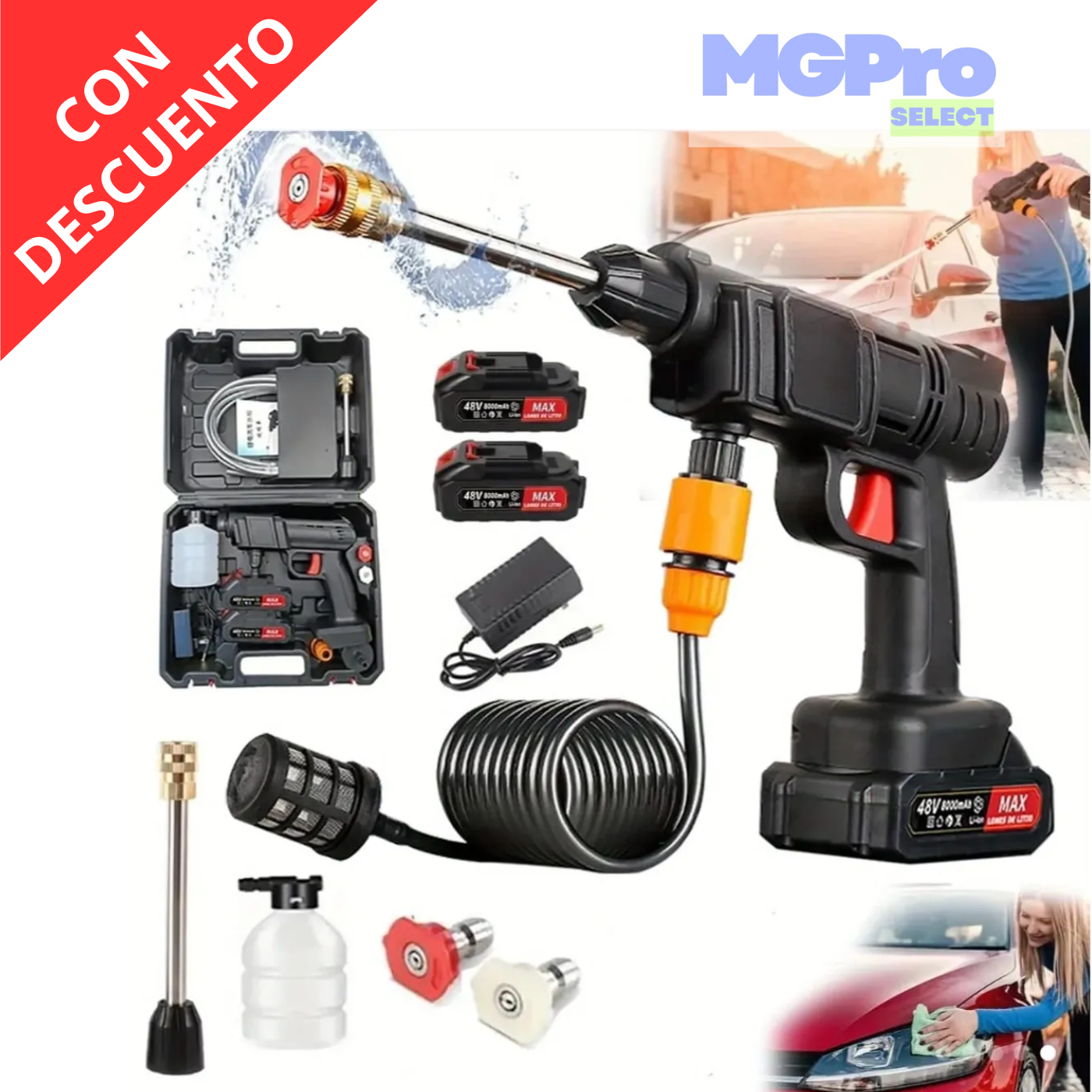 Hidrolavadora Portátil 2 Baterias