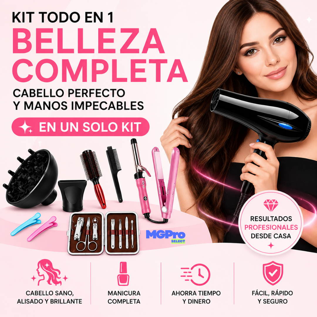 Kit Secado Alisado Cabello Y Manicura