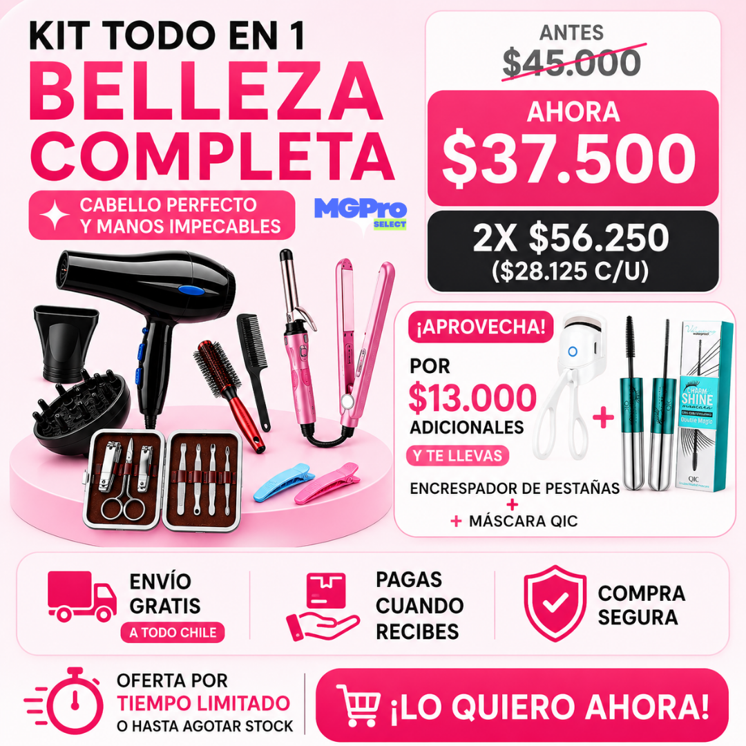Kit Secado Alisado Cabello Y Manicura
