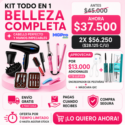 Kit Secado Alisado Cabello Y Manicura