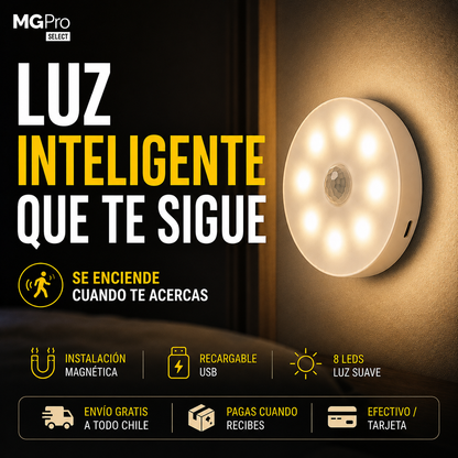 Luz Led Nocturna con Sensor Movimiento