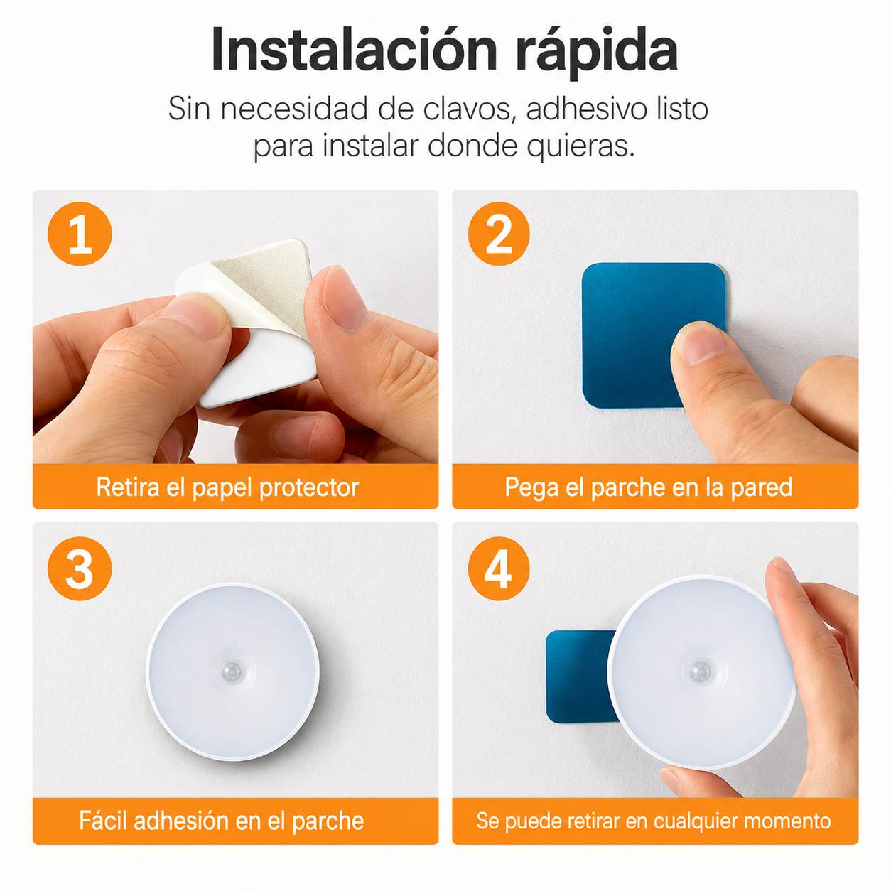 Luz Led Nocturna con Sensor Movimiento