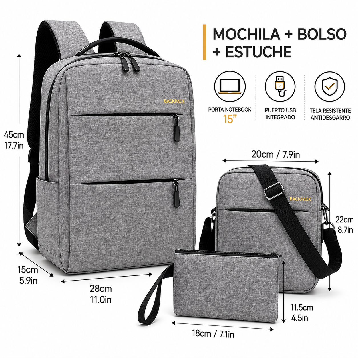 Mochila Ejecutiva 3 en 1