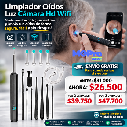 Limpiador Oídos Cámara HD