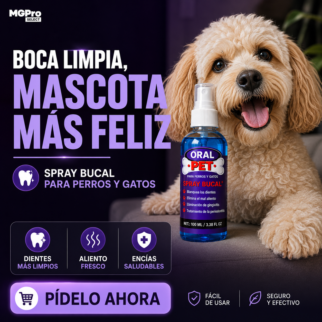 Oral Pet Spray Bucal Limpiador Mascotas