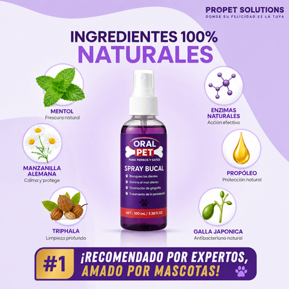 Oral Pet Spray Bucal Limpiador Mascotas