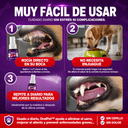 Oral Pet Spray Bucal Limpiador Mascotas