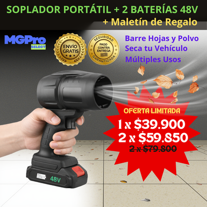 Soplador + 2 Baterías 48V