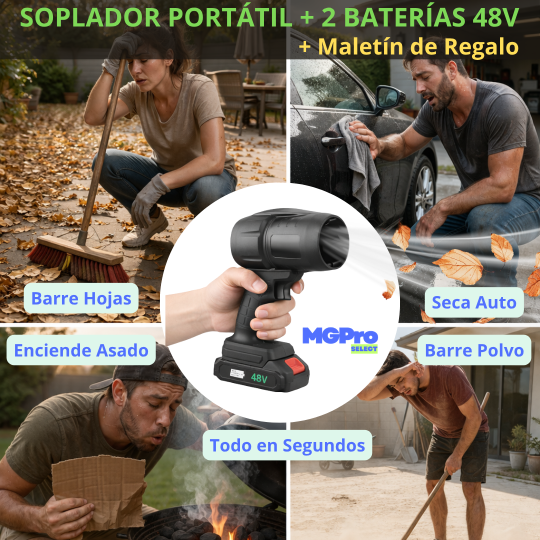 Soplador + 2 Baterías 48V