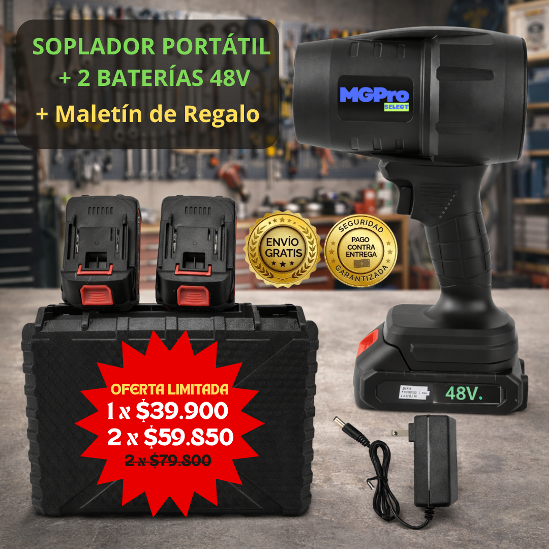 Soplador + 2 Baterías 48V