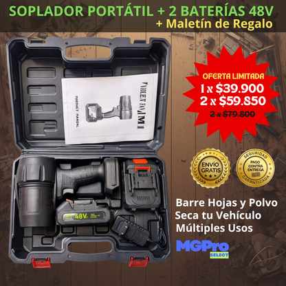 Soplador + 2 Baterías 48V