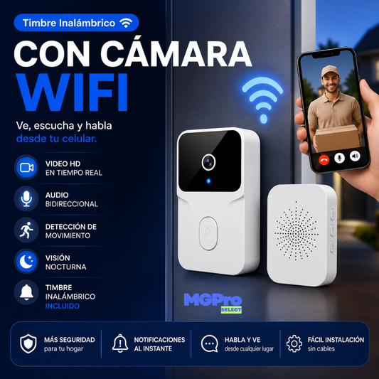 Timbre Inalambrico Con Camara Wifi